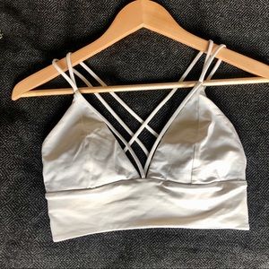 Lululemon Strappy White Sports Bra size 8
